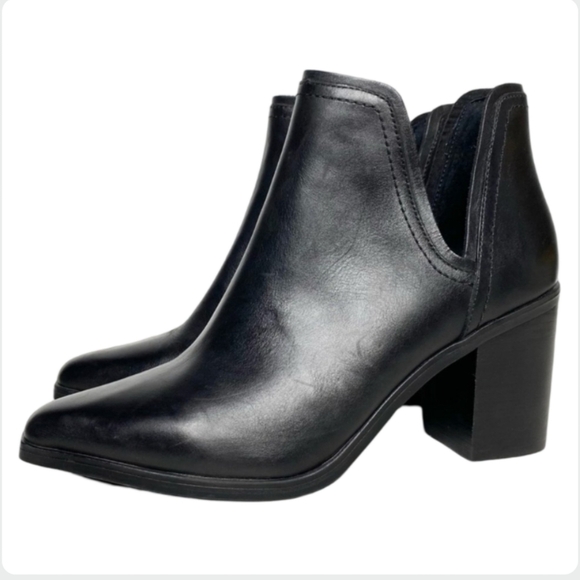 Steve Madden Havannah Black Leather Ankle Booties Size 7.5 NEW - Picture 2 of 11